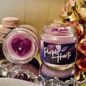 Purple Hearts gyertya