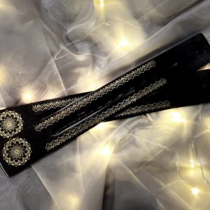 Mandala mintás fa füstölőtartó
