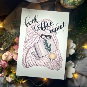 Book coffee repeat print