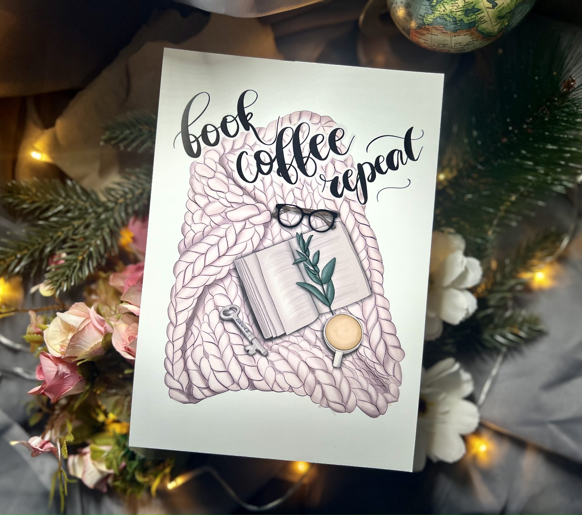 Book coffee repeat print 1 Book coffee repeat print