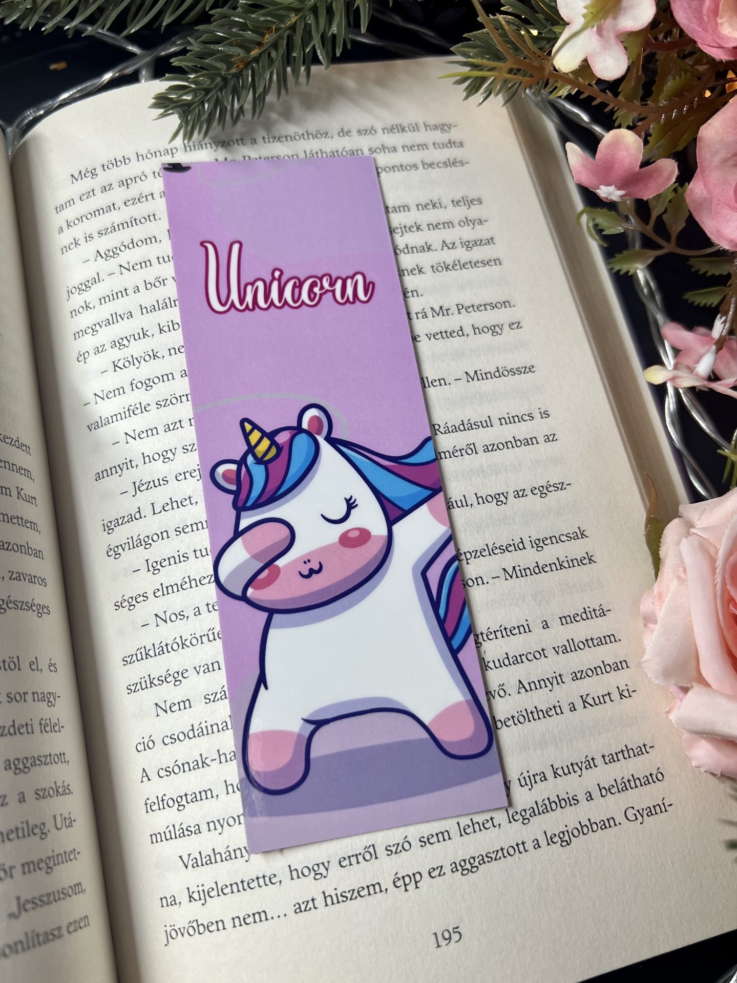 Unicorn papír könyvjelző 1 Unicorn papír könyvjelző