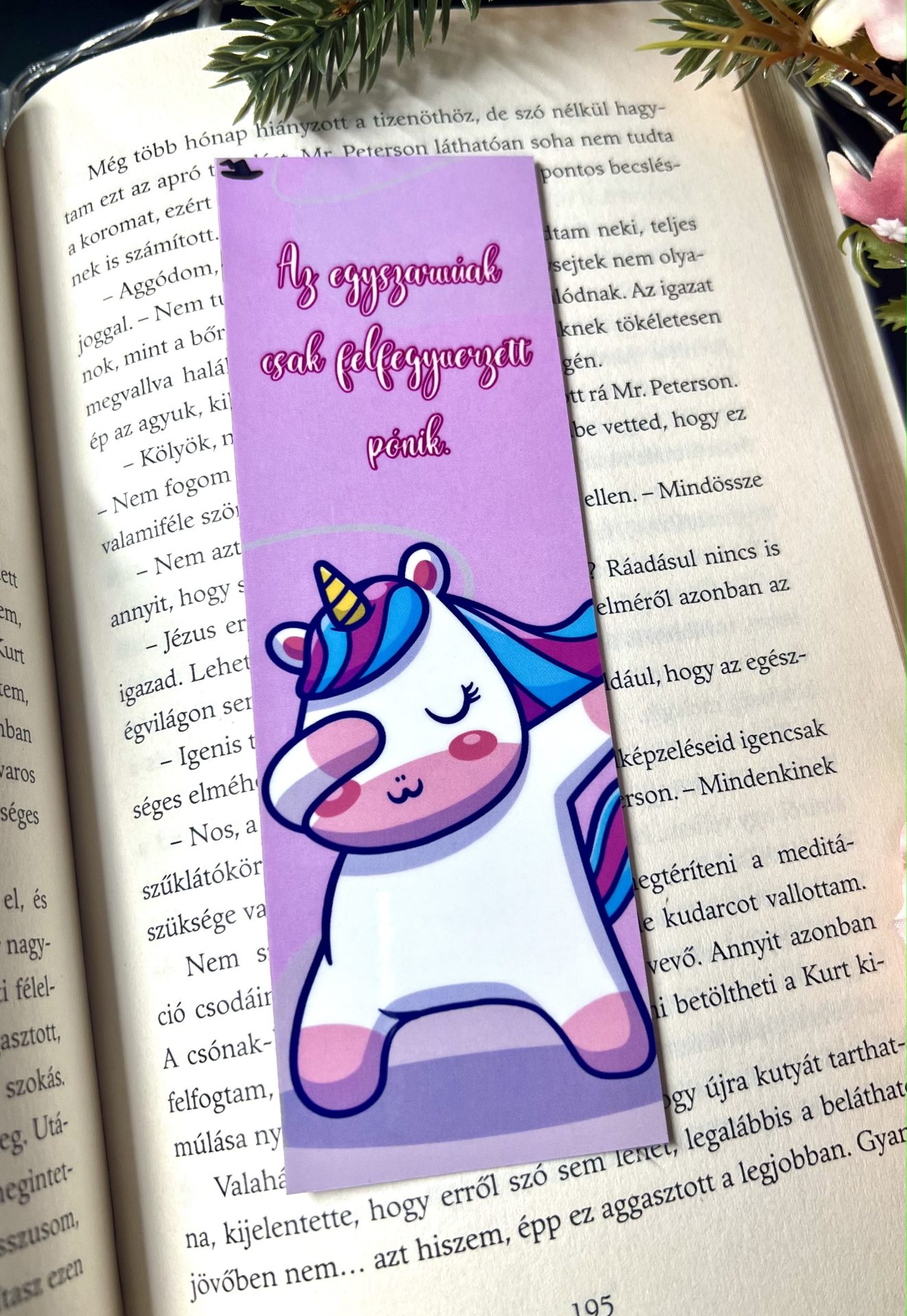 Unicorn papír könyvjelző 2 Unicorn papír könyvjelző - Image 2