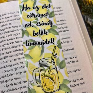 Ha az élet citromot ad… papír könyvjelző