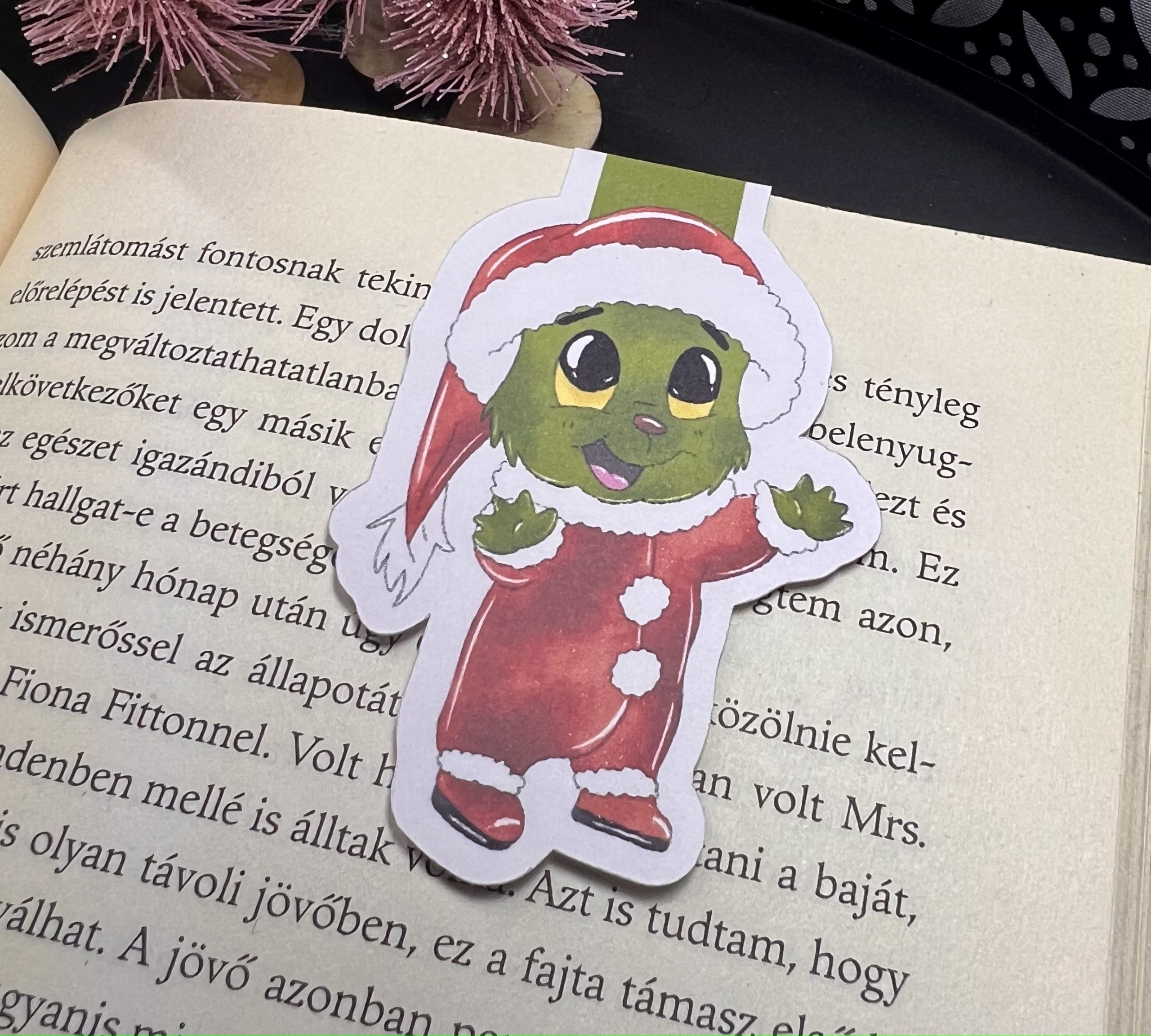 Baby Grinch - Santa mágneses könyvjelző 1 Baby Grinch - Santa mágneses könyvjelző