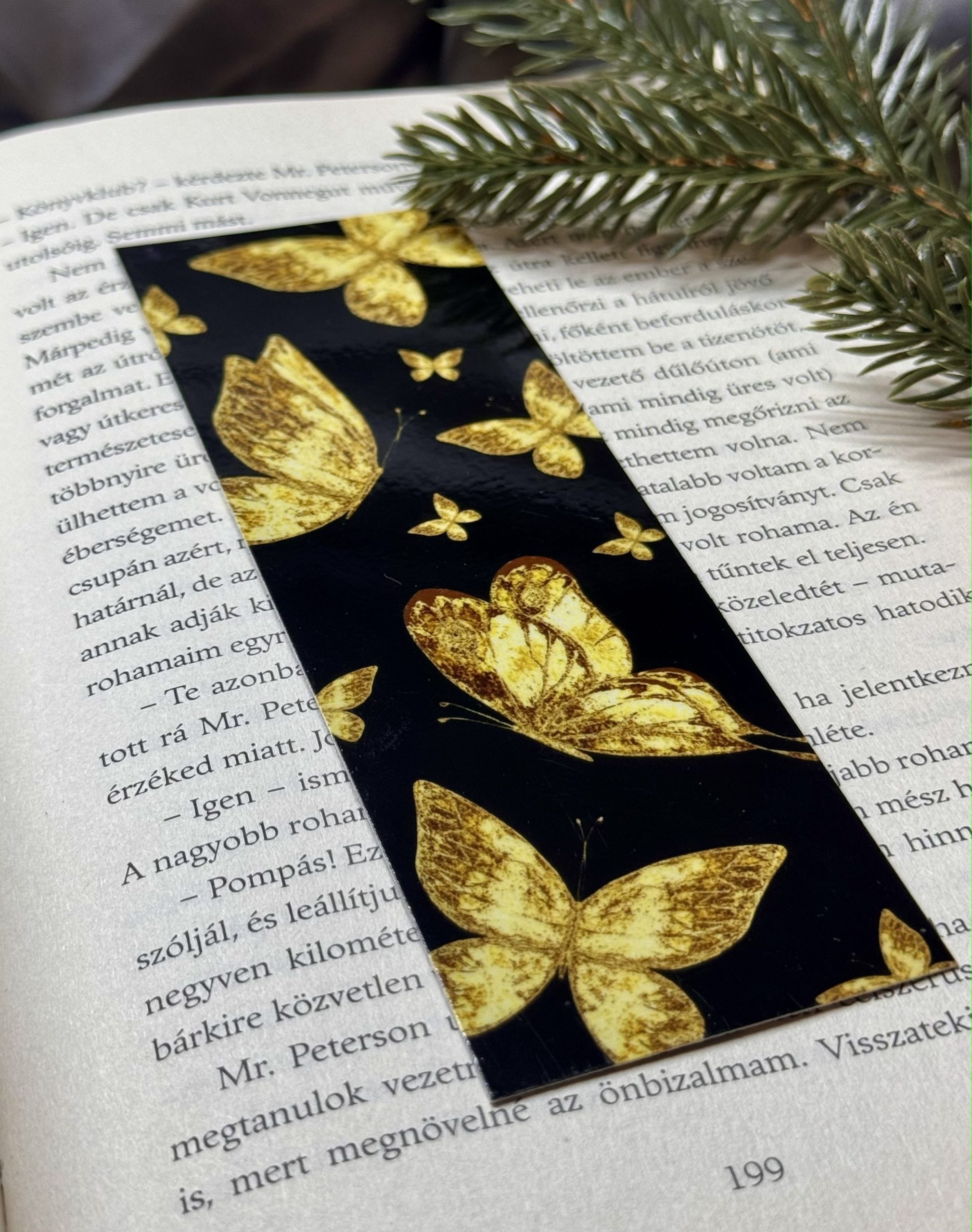Golden butterfly papír könyvjelző 1 Golden butterfly papír könyvjelző