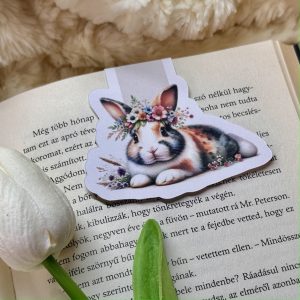 Foltos nyuszi mágneses könyvjelző