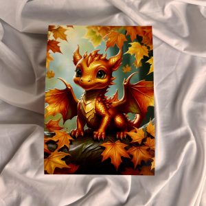 Baby dragon - orange print