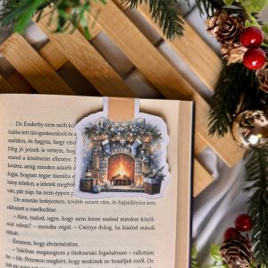 Christmas fireplace mágneses könyvjelző