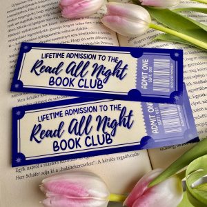 Read All Night Book Club papír könyvjelző