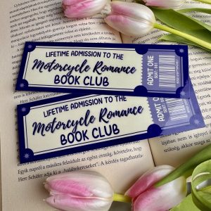 Motorcycle Romance Book Club papír könyvjelző