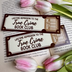 True Crime Book Club papír könyvjelző