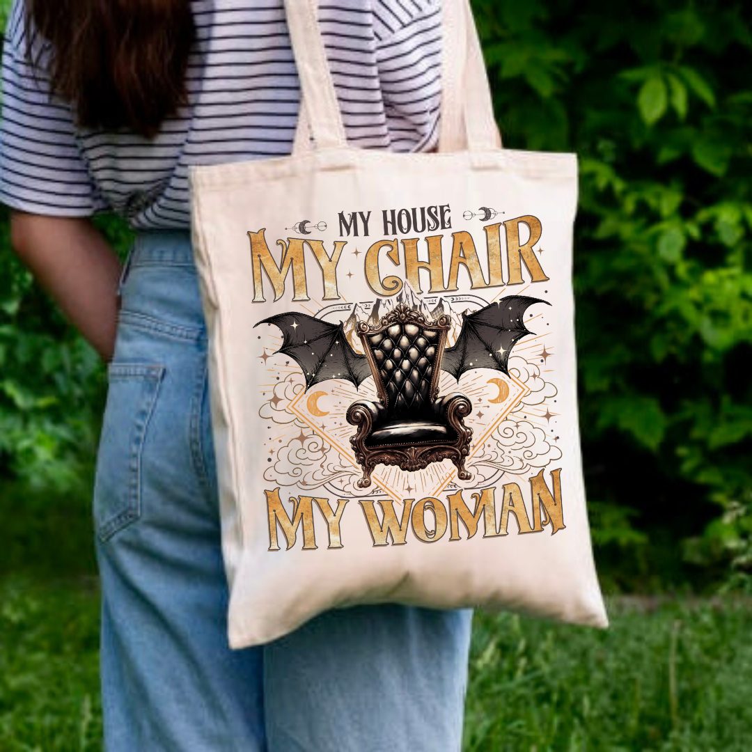 My house. My chair. My woman. - Xaden Riorson, Fourth Wing vászontáska 1 My house. My chair. My woman. - Xaden Riorson, Fourth Wing vászontáska