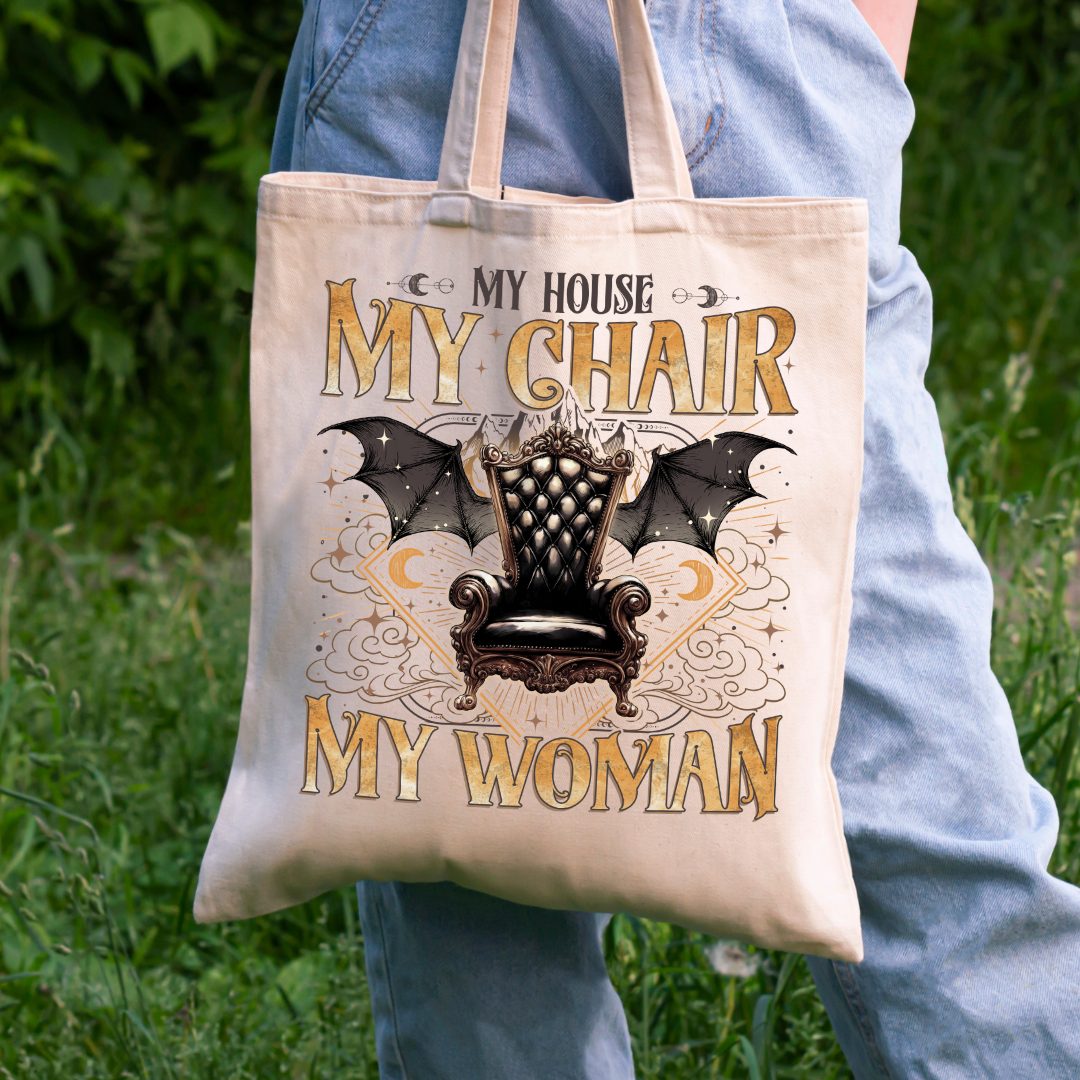 My house. My chair. My woman. - Xaden Riorson, Fourth Wing vászontáska 3 My house. My chair. My woman. - Xaden Riorson, Fourth Wing vászontáska - Image 3