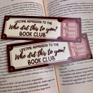 Who did this to you? book club papír könyvjelző