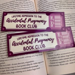 Accidental Pregnancy book club papír könyvjelző