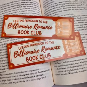 Billionaire Romance book club papír könyvjelző