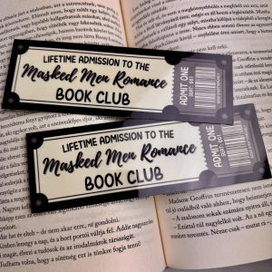 Masked Men Romance book club papír könyvjelző