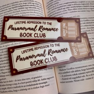 Paranormal Romance book club papír könyvjelző