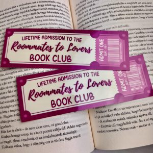 Roommates to lovers book club papír könyvjelző