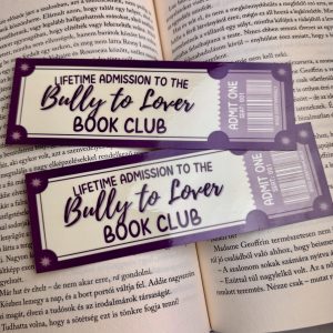 Bully to Lover book club papír könyvjelző
