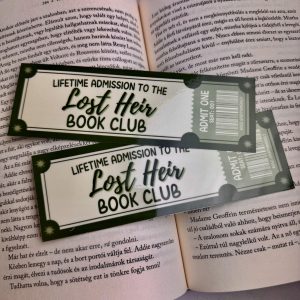 Lost Heir book club papír könyvjelző