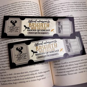 Basgiath War College ticket papír könyvjelző