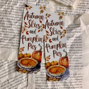 Autumn Skies and Pumpkin Pies papír könyvjelző