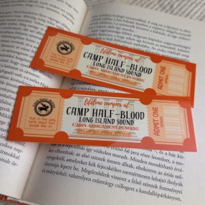 Camp Half-Blood ticket papír könyvjelző