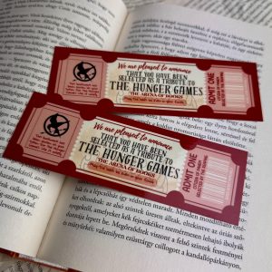 Hunger Games ticket papír könyvjelző