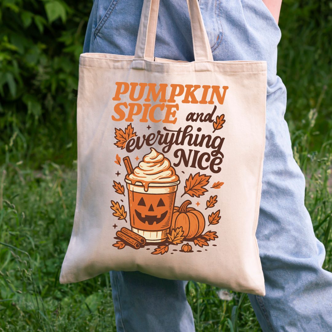 Pumpkin spice and everything nice vászontáska 2 Pumpkin spice and everything nice vászontáska - Image 2