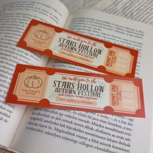 Stars Hollow Autumn Festival ticket papír könyvjelző
