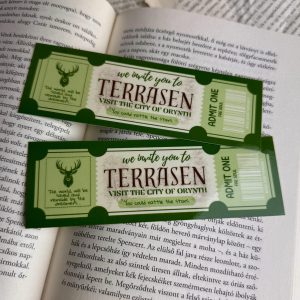 Terrasen ticket papír könyvjelző
