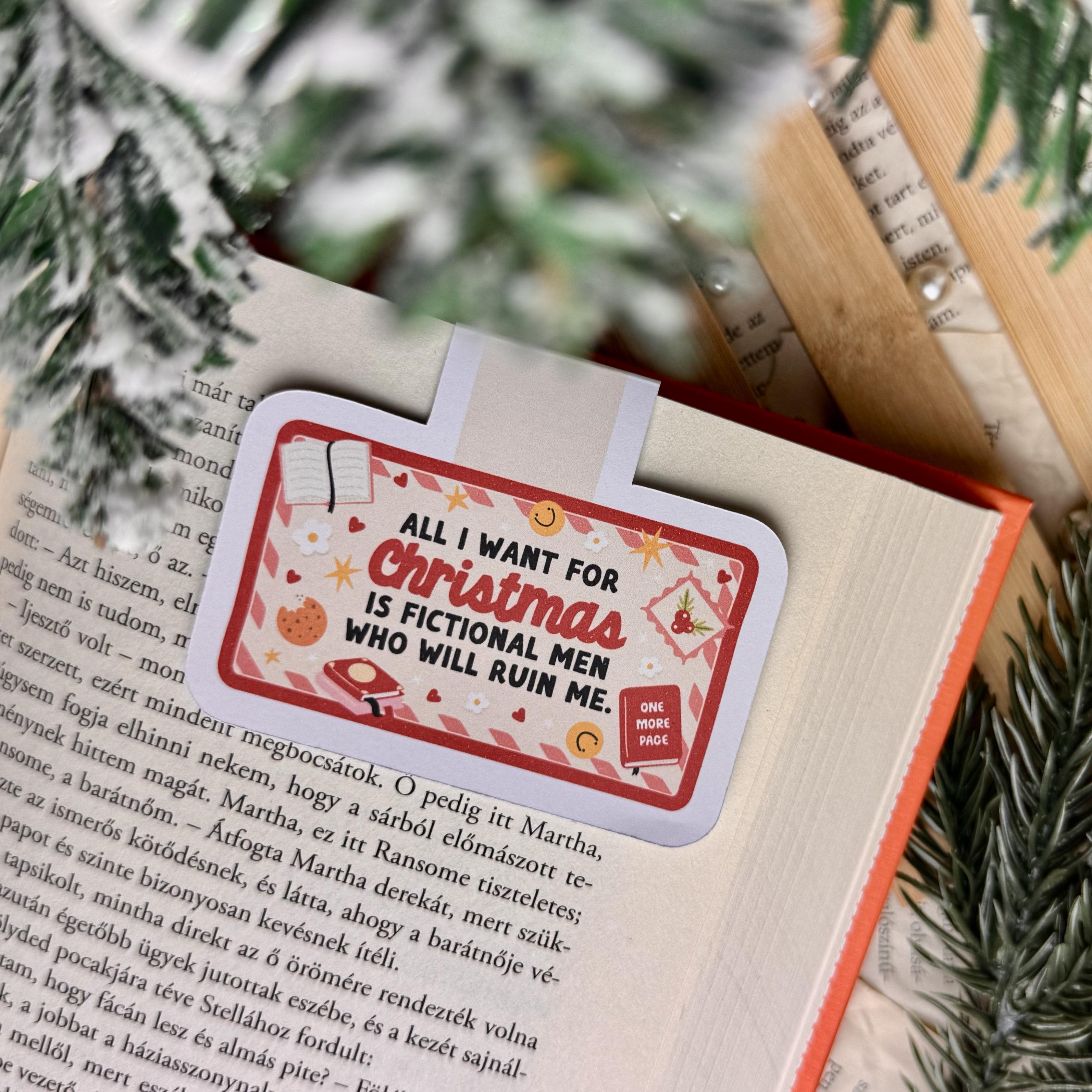 All I want for Christmas is fictional men mágneses könyvjelző 1 All I want for Christmas is fictional men mágneses könyvjelző