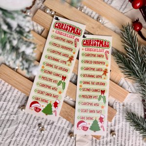 Christmas checklist papír könyvjelző