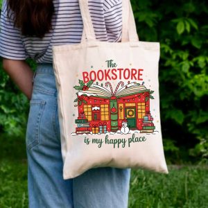 The bookstore is my happy place vászontáska