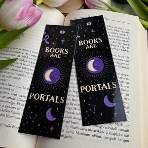 Books are portals papír könyvjelző
