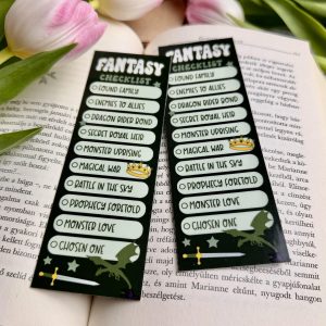 Fantasy checklist papír könyvjelző