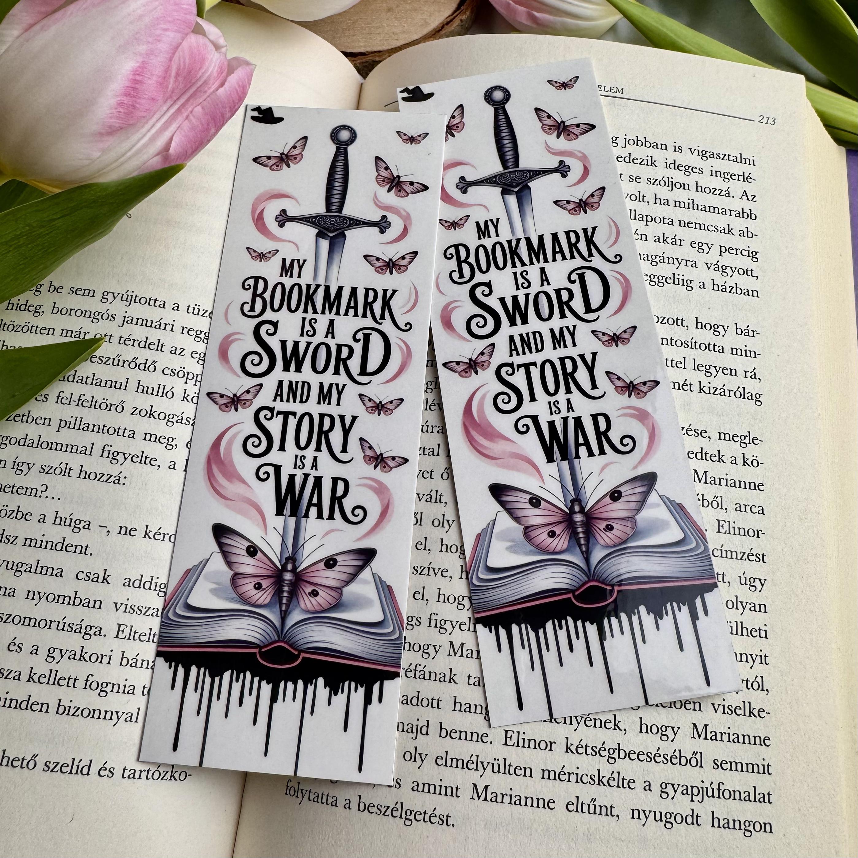 My bookmark is a sword… papír könyvjelző 1 My bookmark is a sword… papír könyvjelző