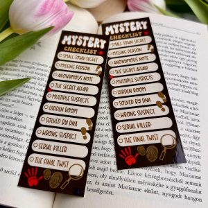 Mystery checklist papír könyvjelző