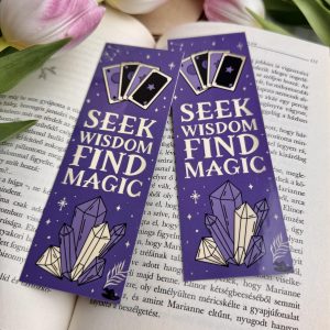 Seek wisdom find magic papír könyvjelző