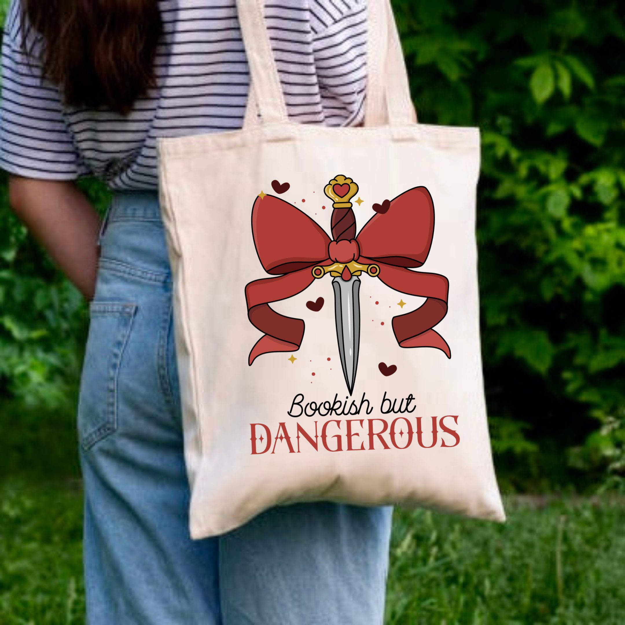Bookish but dangerous vászontáska 1 Bookish but dangerous vászontáska