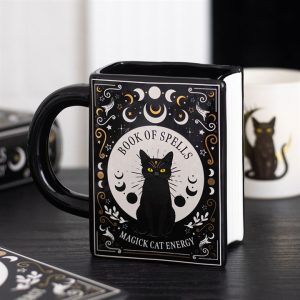 Black Cat - Book of Spells könyv alakú bögre