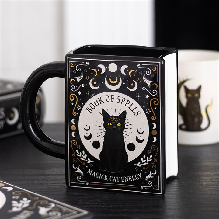 Black Cat - Book of Spells könyv alakú bögre 1 Black Cat - Book of Spells könyv alakú bögre